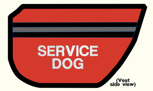 Preset Pocket Direct Embroidery SERVICE DOG