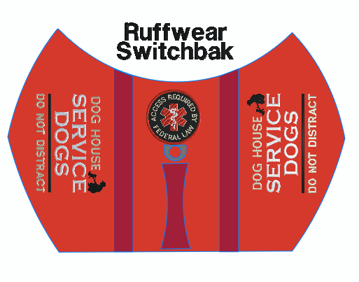 Custom Ruffwear Company Program Gear for Dog House Service Dogs