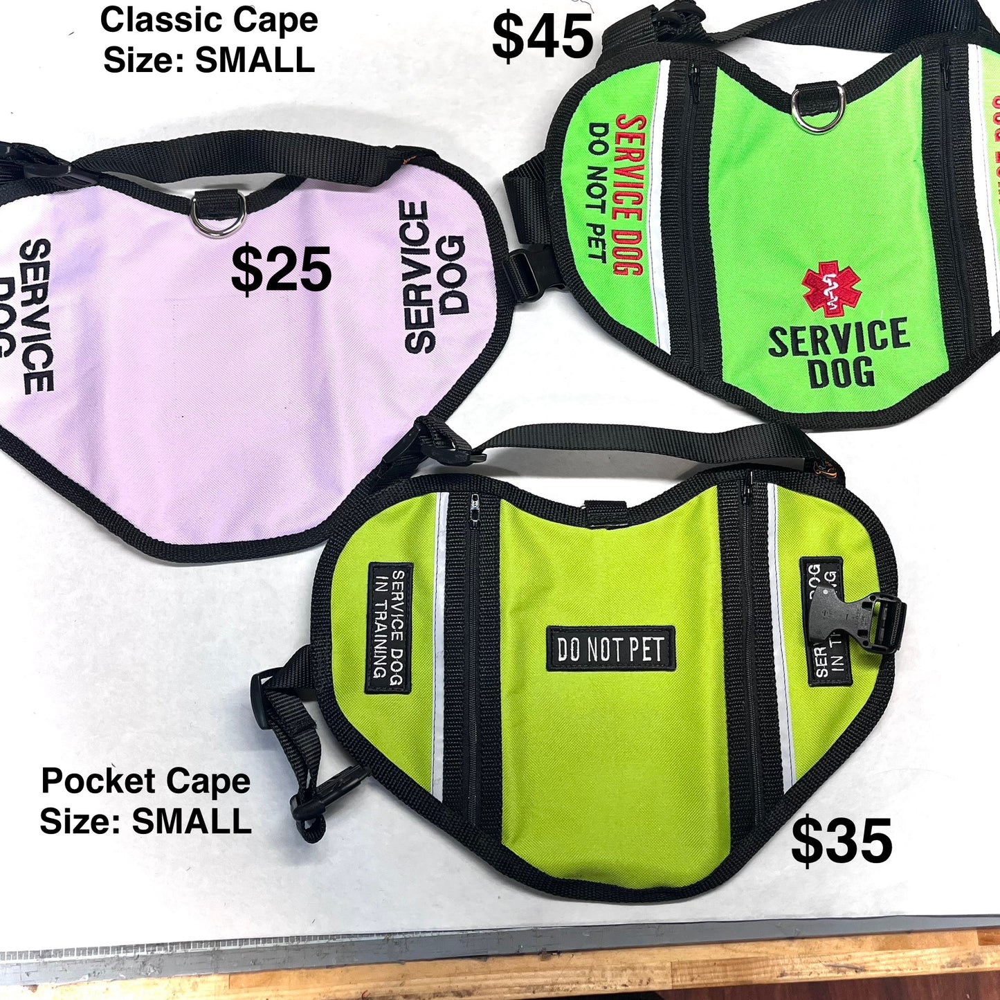Clearance Premade Pocket Vests - Size SMALL