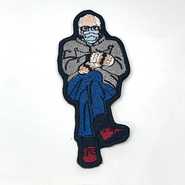 Bernie Mittens Embroidered Iron On Patch