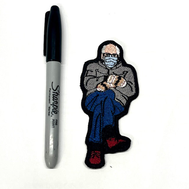 Bernie Mittens Embroidered Iron On Patch