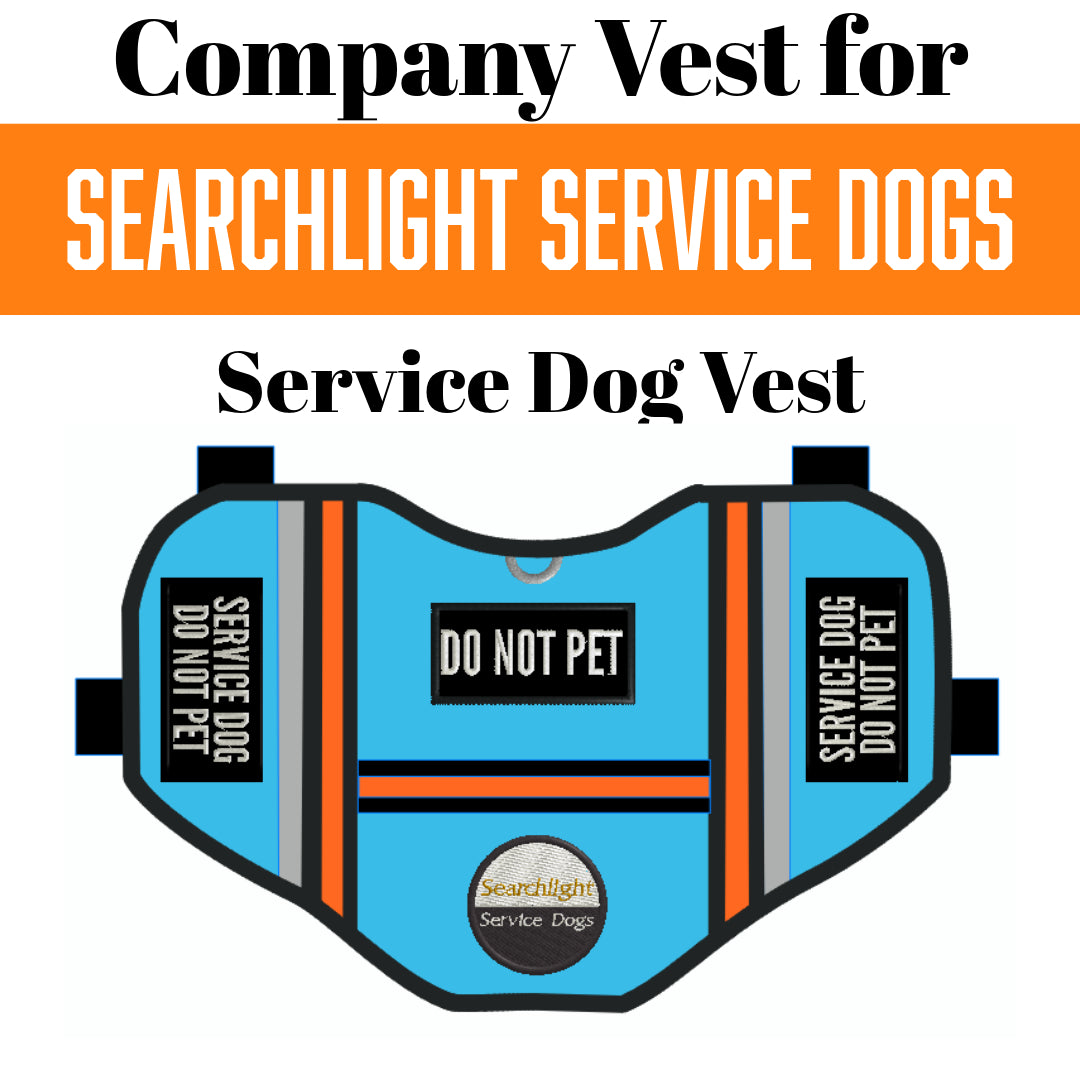 Custom Company Program Vest for Searchlight Service Dogs