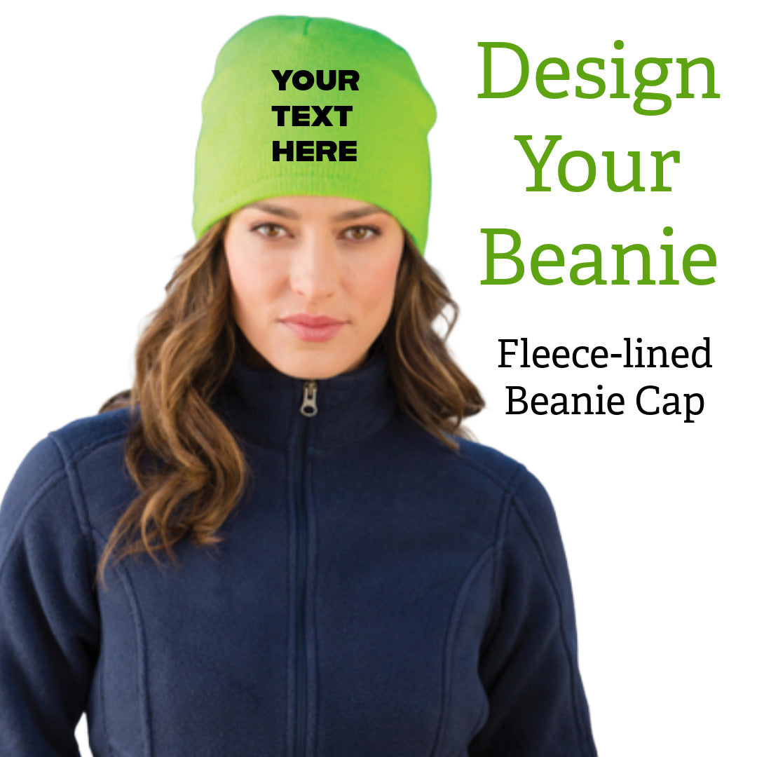 Design Your Own Custom Fleece-Lined Beanie