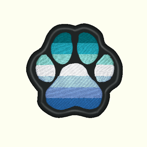 Pride Paw Flag LGBTQ+ Embroidered Patch