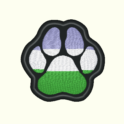 Pride Paw Flag LGBTQ+ Embroidered Patch