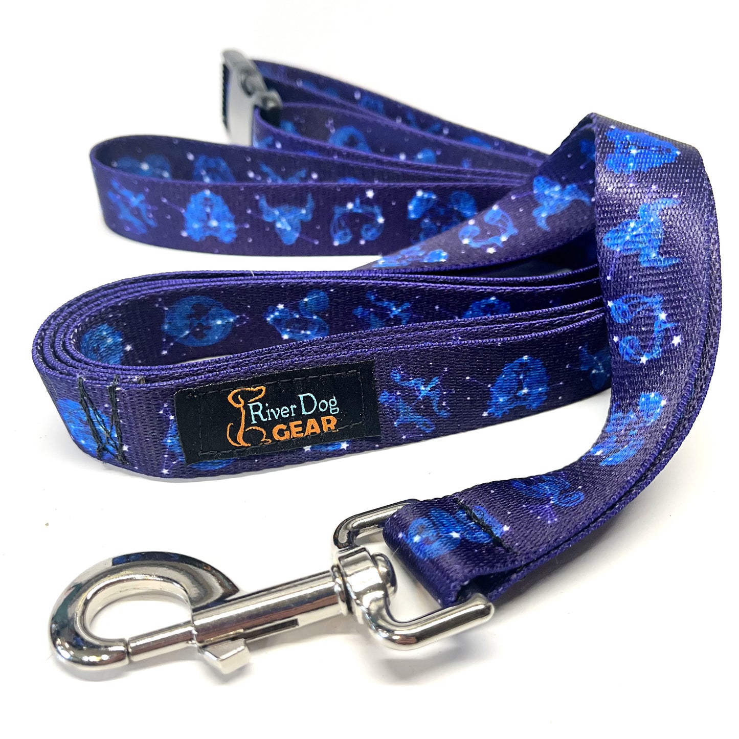 Hands Free Adjustable Dog Leash - Constellation Zodiac Blue