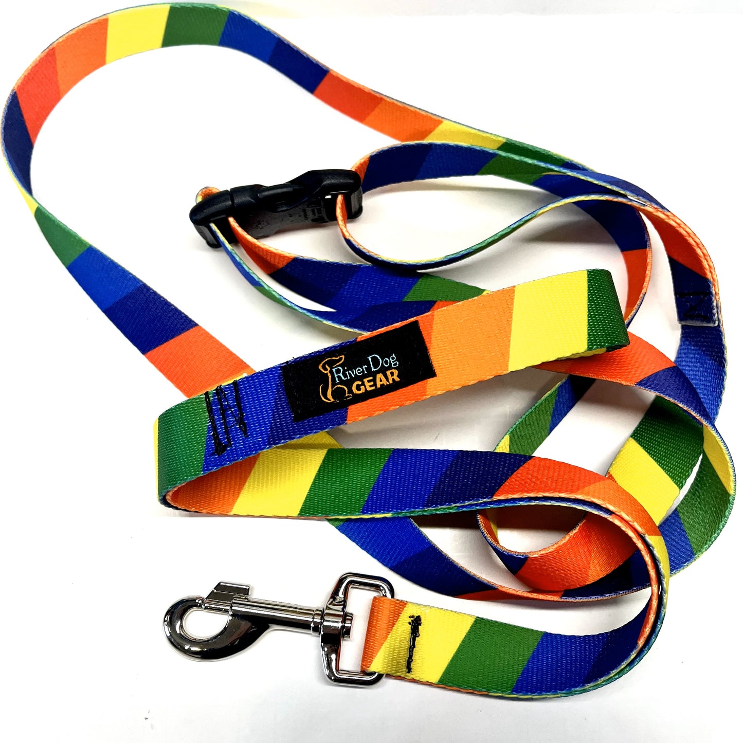 Hands Free Adjustable Dog Leash - Rainbow Stripe