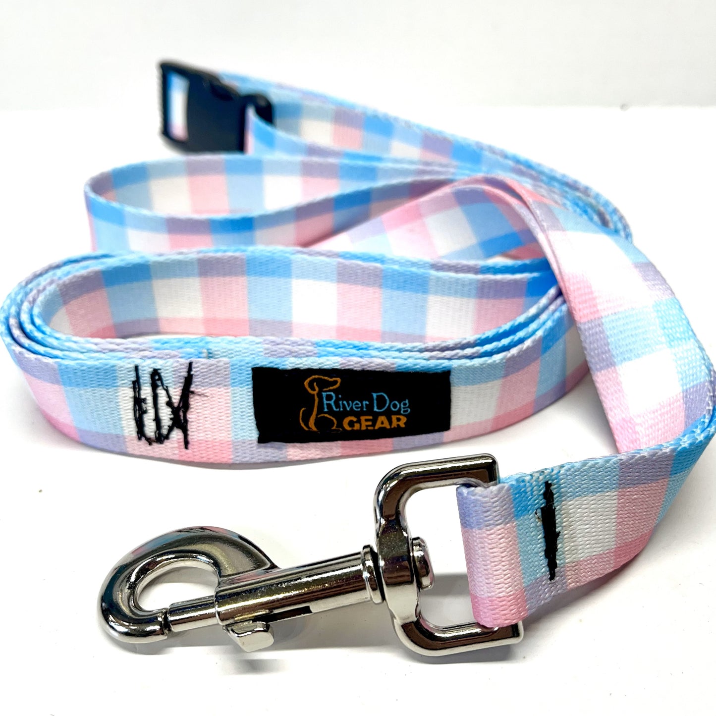 Hands Free Adjustable Dog Leash - Trans Pride Pink Blue