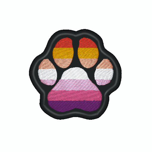 Pride Paw Flag LGBTQ+ Embroidered Patch