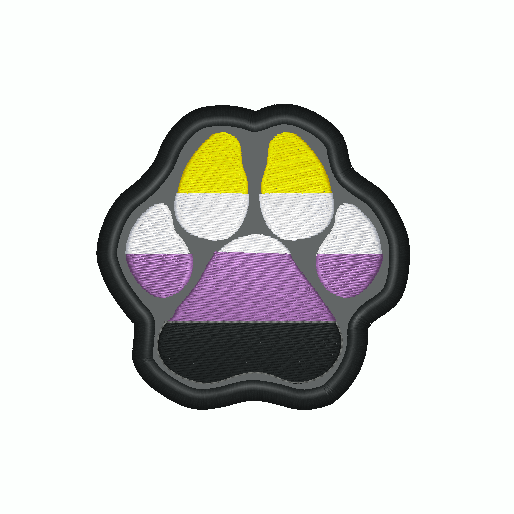 Pride Paw Flag LGBTQ+ Embroidered Patch