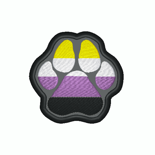 PAW Nonbinary Pride Flag Embroidered Patch