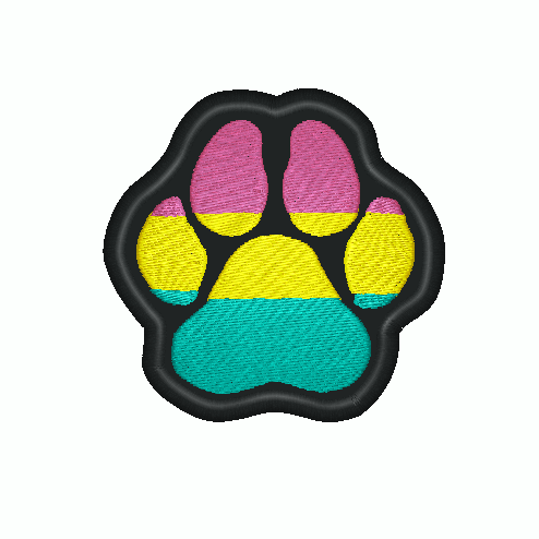 PAW Pansexual Pride Flag Embroidered Patch