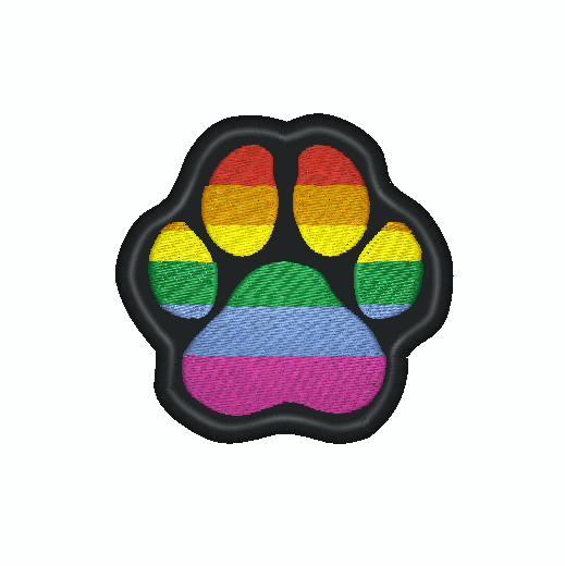 Pride Paw Flag LGBTQ+ Embroidered Patch