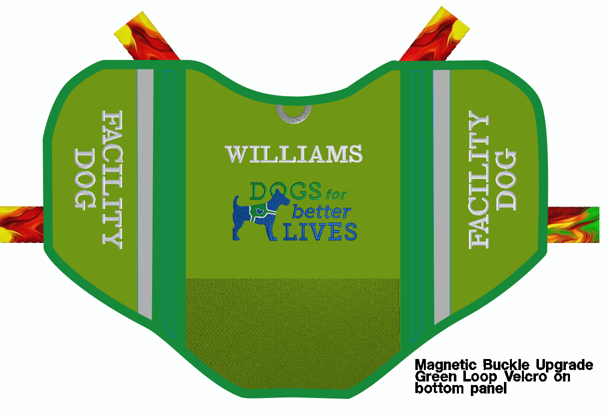 Custom Service Dog Pocket Vest for Carrie
