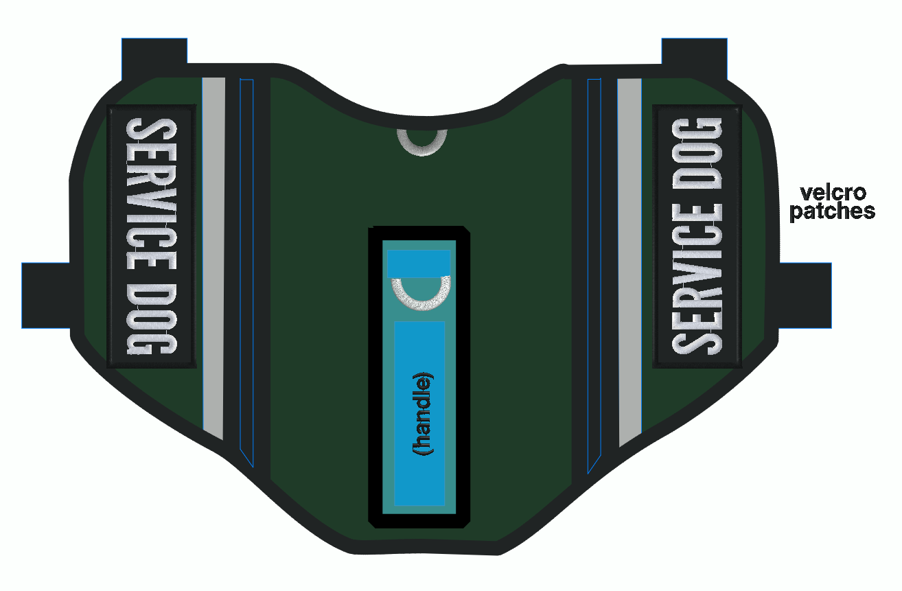 Custom Service Dog Pocket Vest order for Kaci L