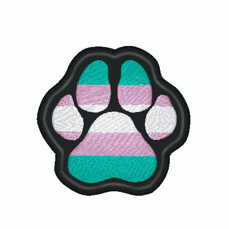 Pride Paw Flag LGBTQ+ Embroidered Patch