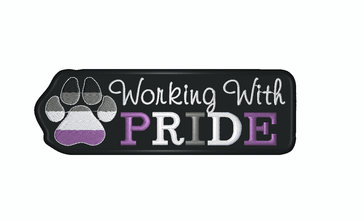 LGBTQ+ PAW Working With Pride Single Embroidered Long Patch