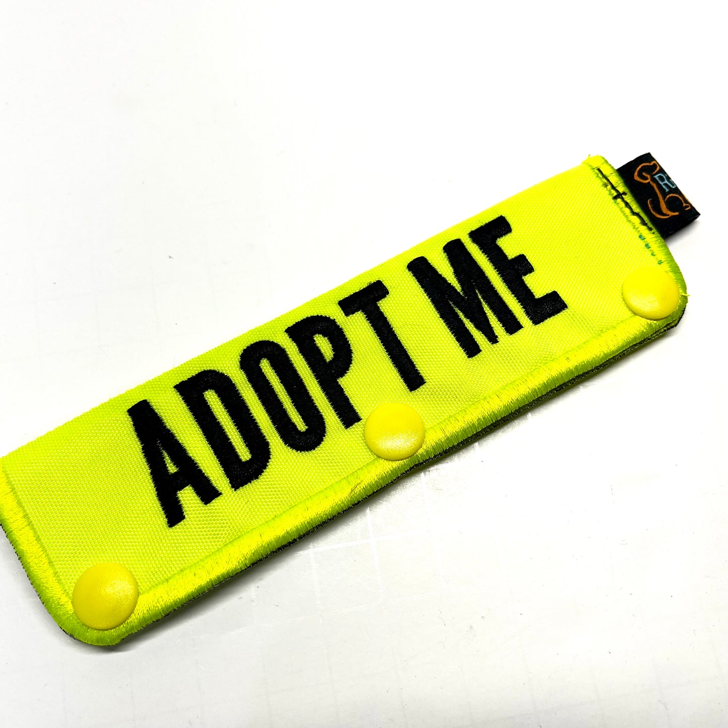 Double Sided Snap Wrap for 1" Dog Leash - Neon Yellow