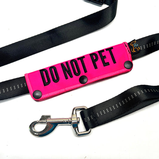 Double Sided Snap Wrap for 1" Dog Leash - Neon Pink