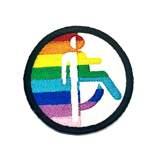 LGBTQ Rainbow Wheelchair Pride Not all Disabilities are Visible Embroidered Patch