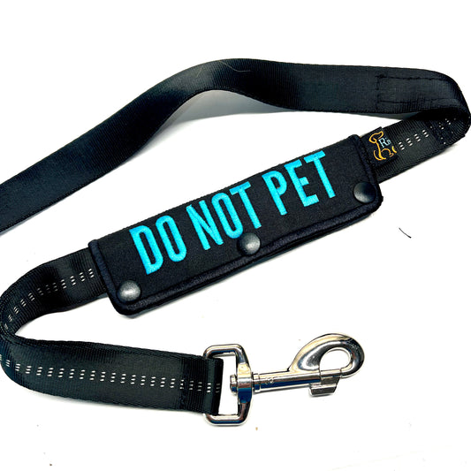 Double Sided Snap Wrap for 1" Dog Leash - Black