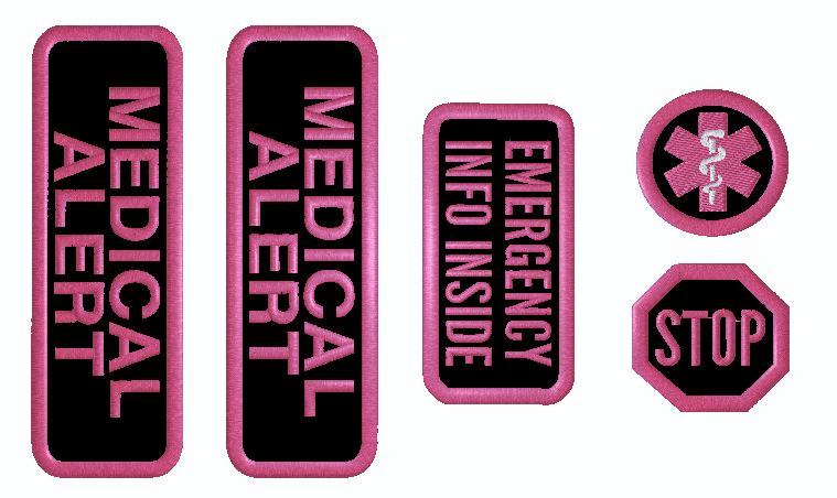 Medical Alert Service Dog Patch Set