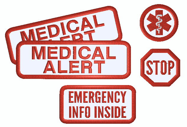 Medical Alert Service Dog Patch Set