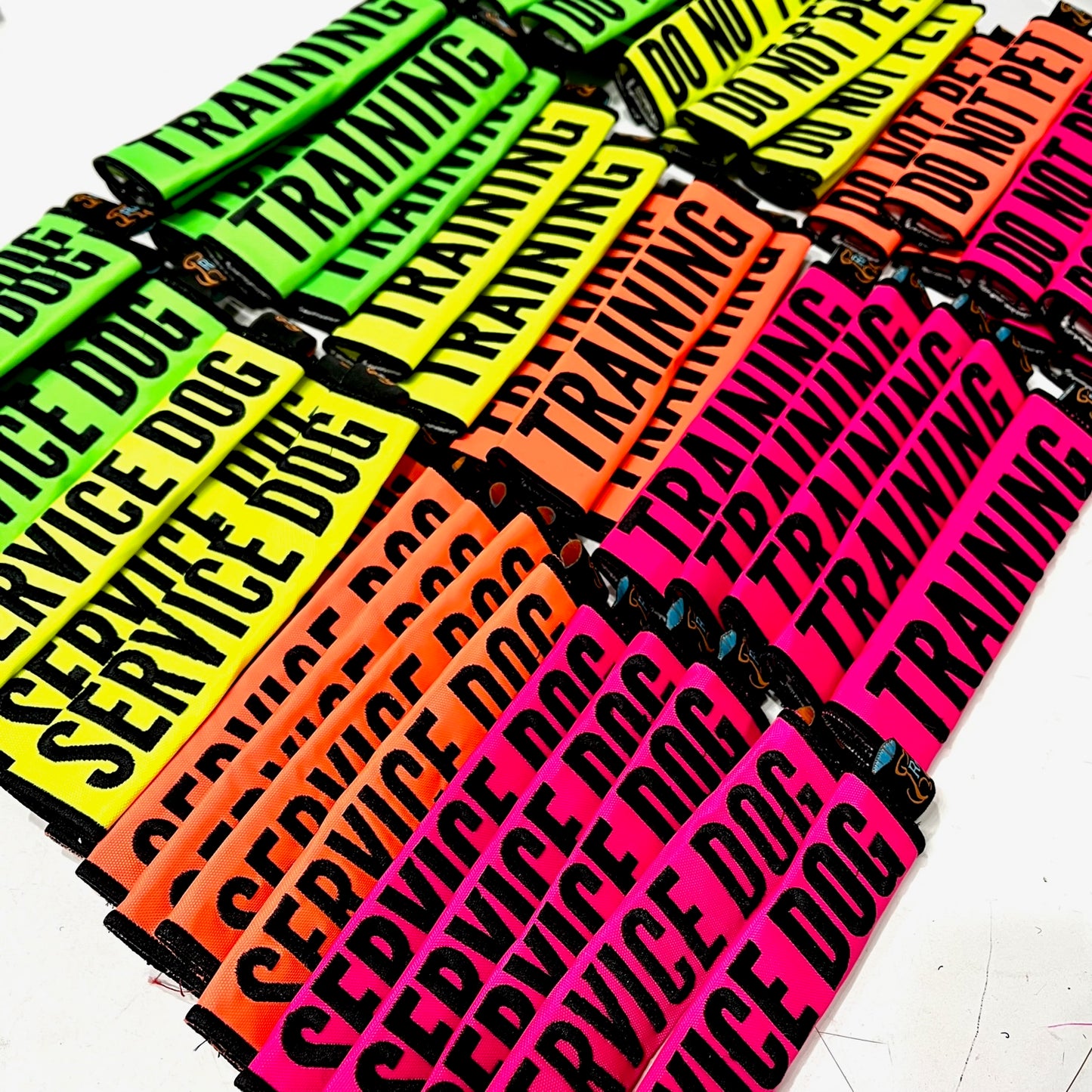 Neon Dog Leash Wrap Sleeves High Visibility