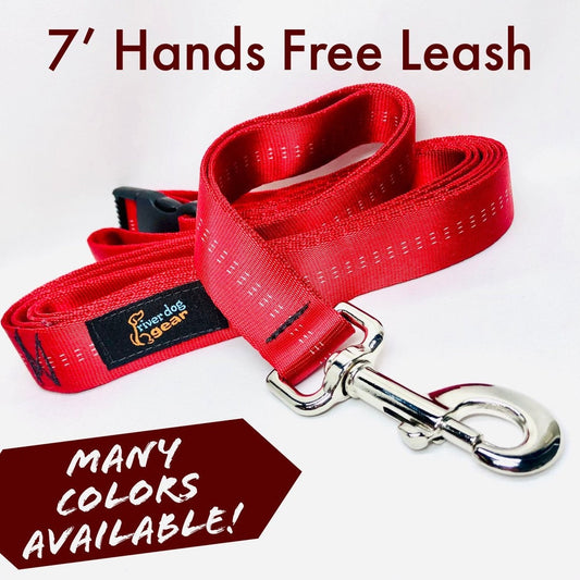 Silky Hands Free Adjustable Dog Leash - 7' Long, Many Colors
