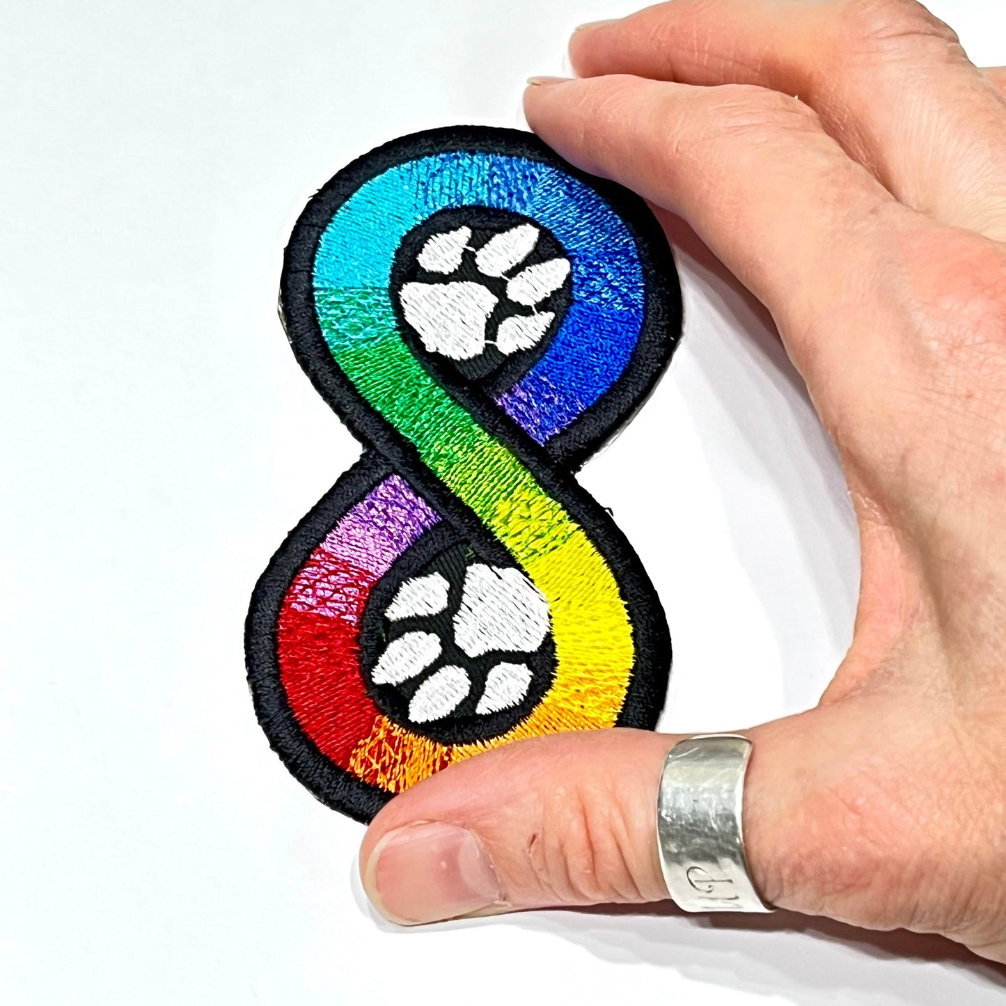 Autism Neurodivergent Infinity Rainbow Paws Patch