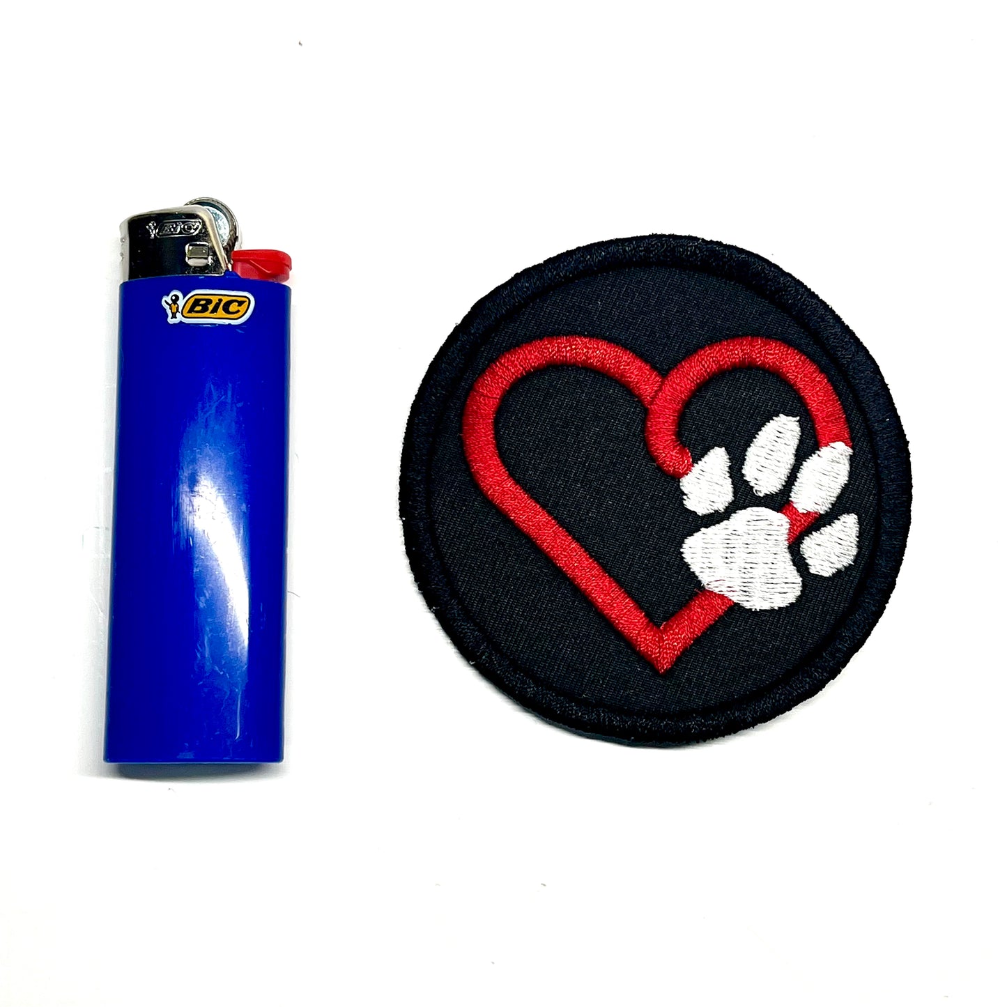 Heart Paw 3" Circle Patch