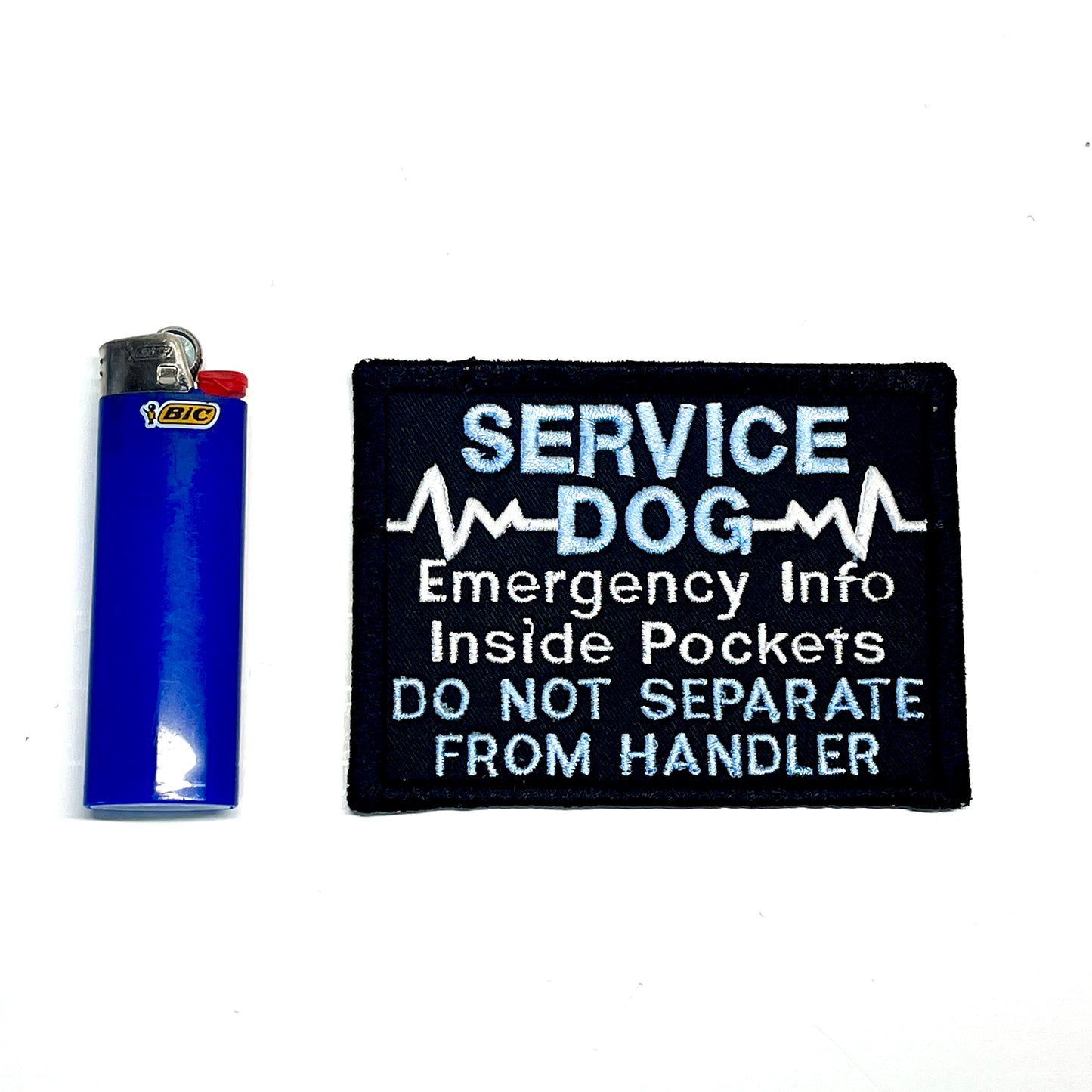 Heartline Service Dog Emergency Info Inside Pocket Dont Separate Dog & Handler Block patch