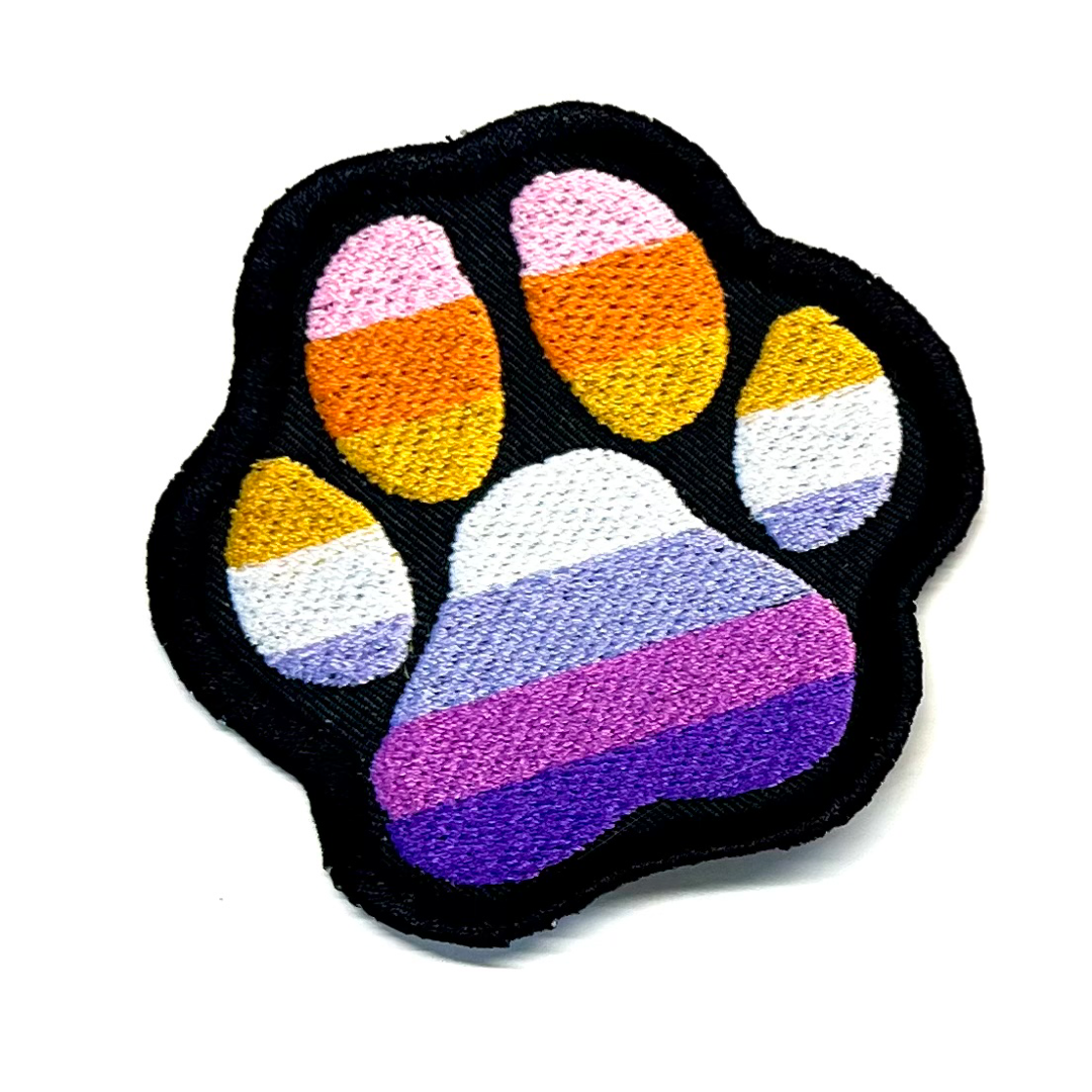 Rainbow Paw Pride Patch - LGBTQIA+
