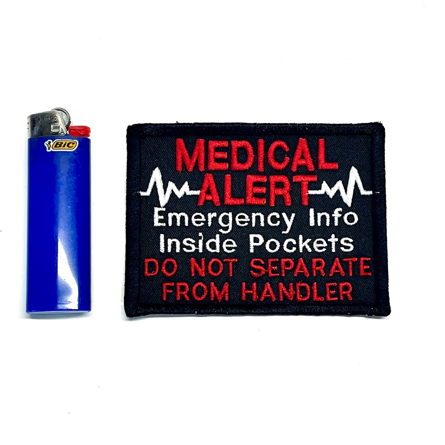Heartline Medical Alert Emergency Info Inside Pocket Don’t Separate Dog & Handler Block patch