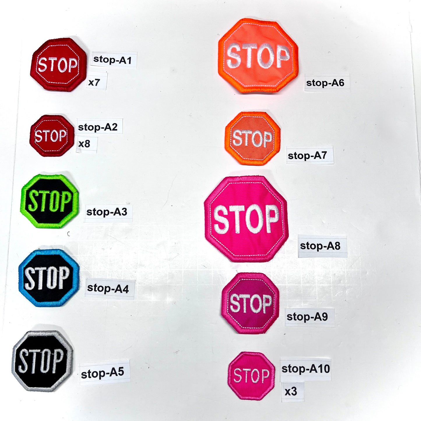 Clearance Stop Sign Shape Patches