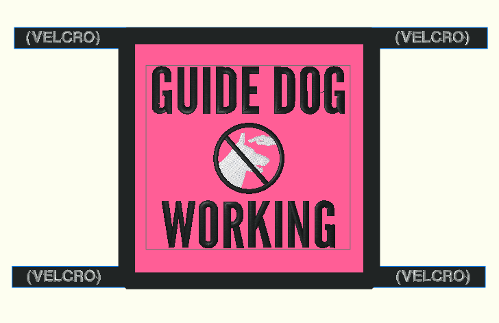 Guide Dog Working Harness Handle Wrap Sign