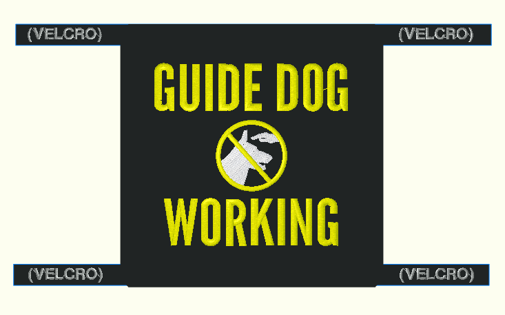 Guide Dog Working Harness Handle Wrap Sign