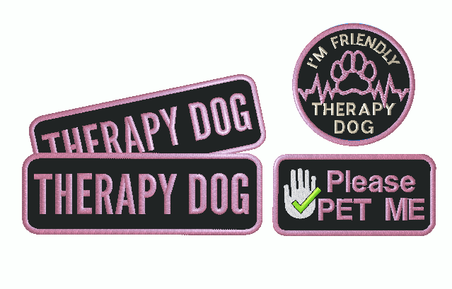 Therapy Dog Patch Set