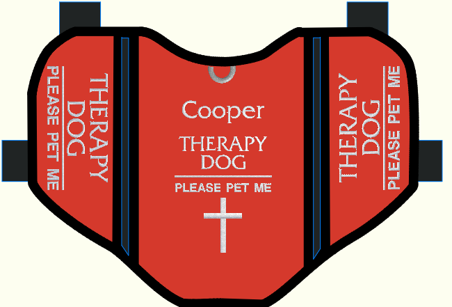 Custom Dog Pocket Vest order for Mark