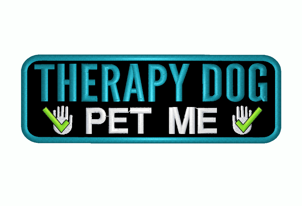 Therapy Dog Pet Me Patch Set of 2