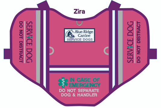 Custom Service Dog Vest order for Krystal I