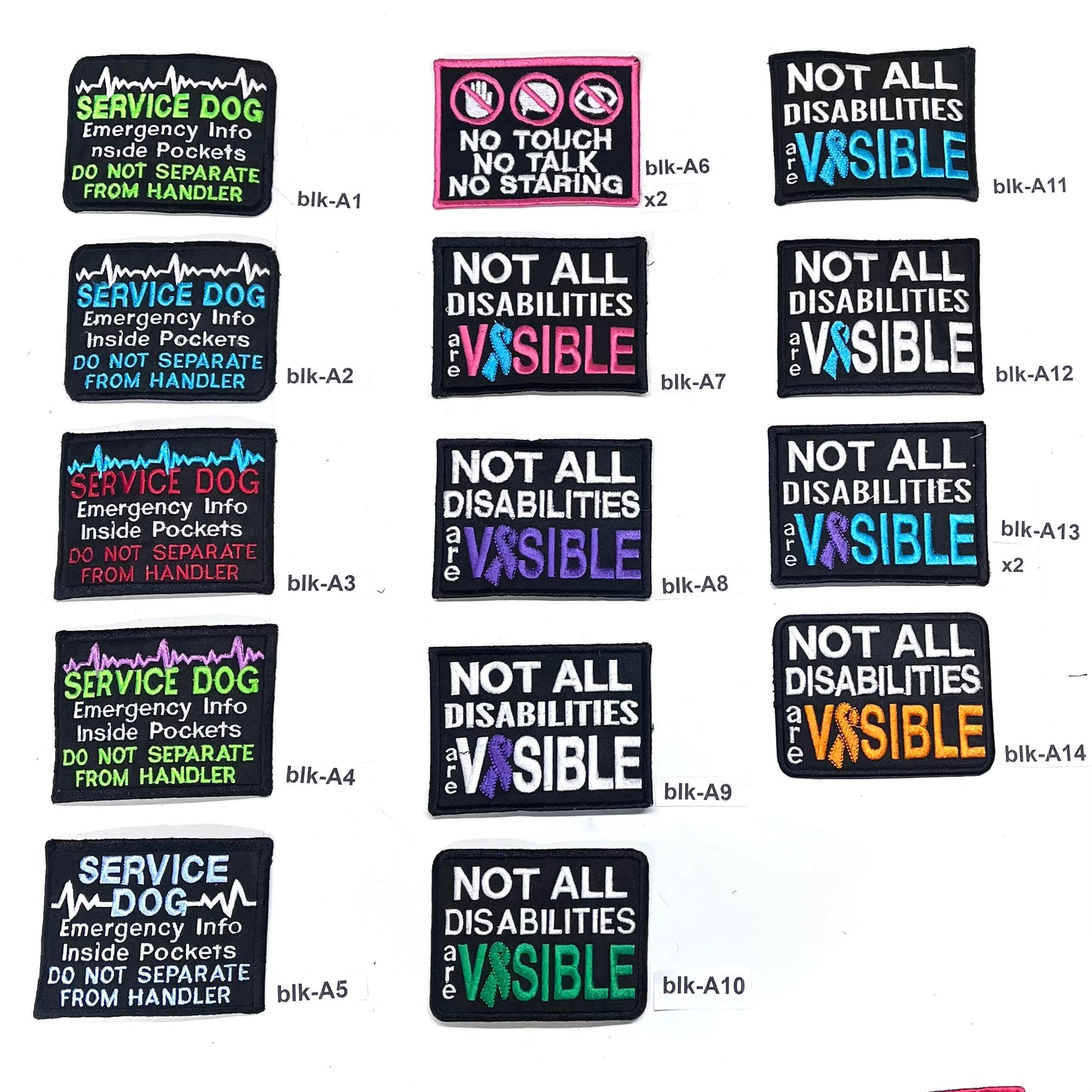 Clearance Block Rectangle Patches 3x4”