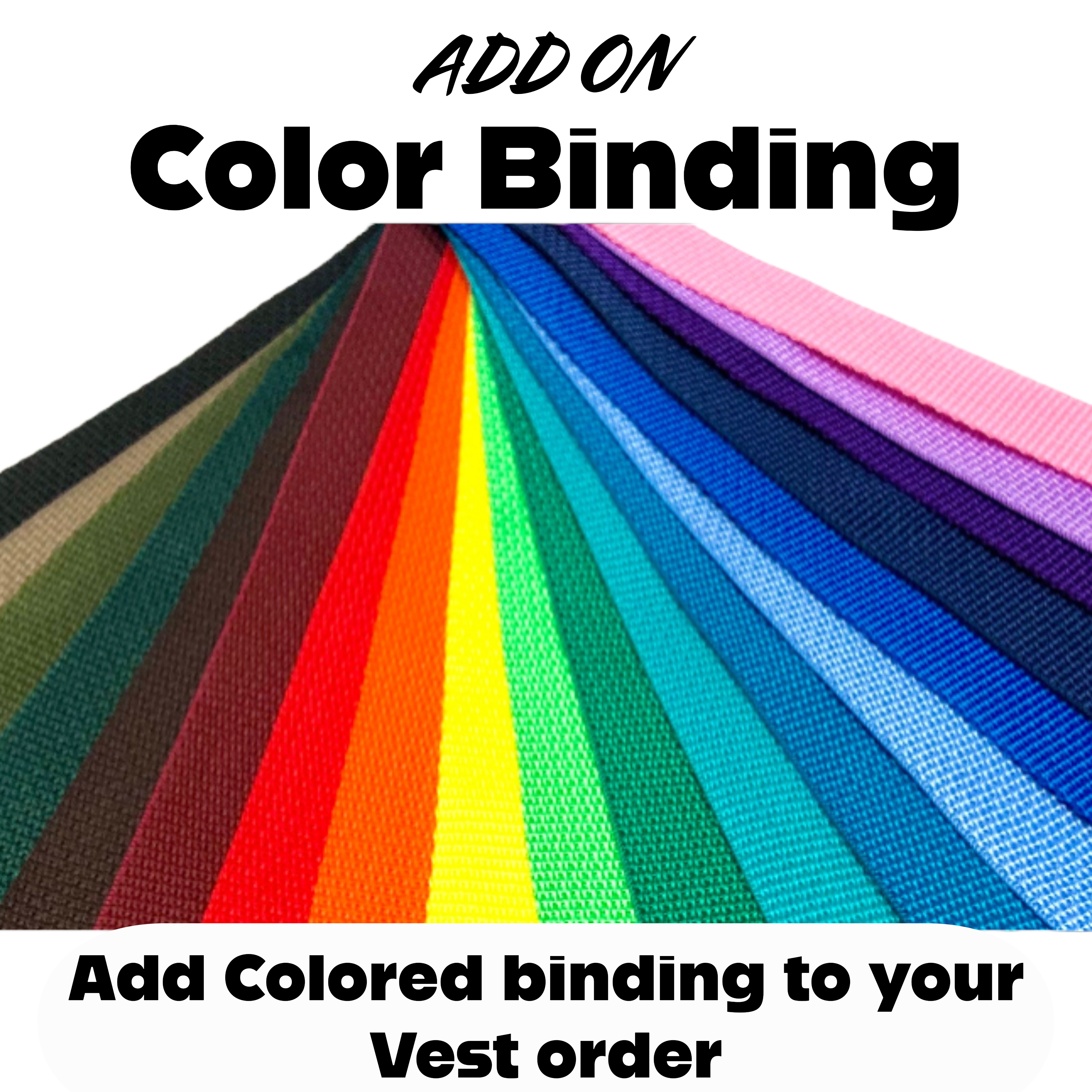 Binding Color Add On Color Binding to your Vest Order – River Dog Gear