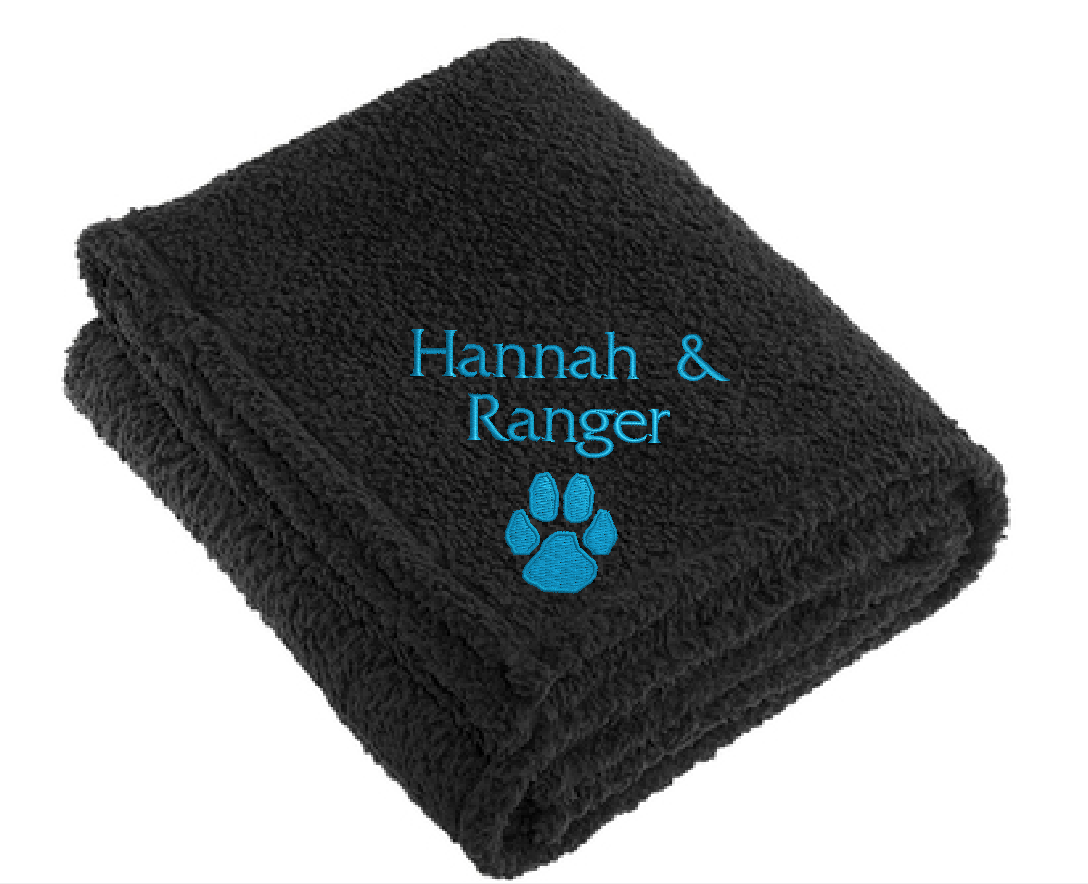 Cozy Fleece Blanket with Your Custom Embroidery