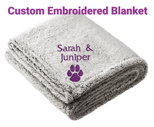 Cozy Fleece Blanket with Your Custom Embroidery