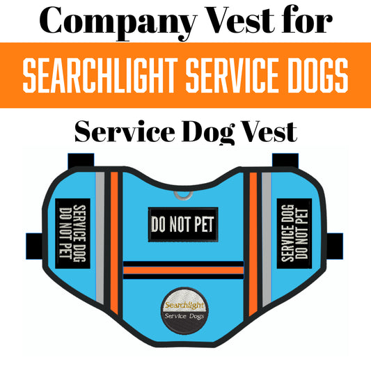 Custom Company Vest for Searchlight Service Dogs