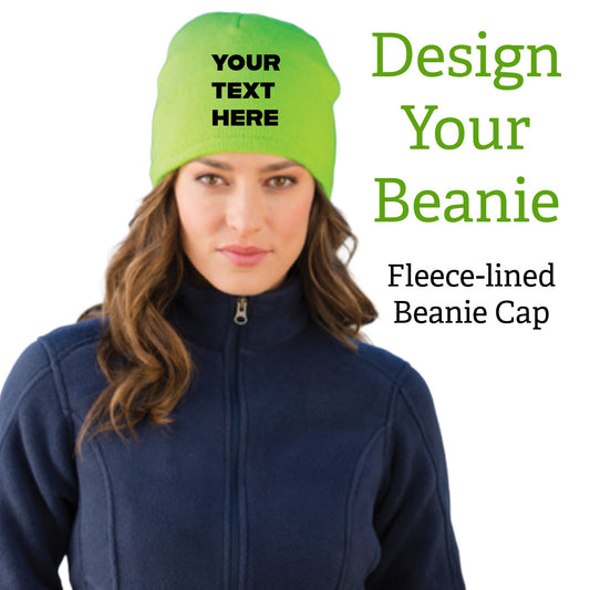 Design Your Own Custom Fleece-Lined Beanie
