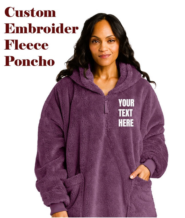 Design Your Own Embroidered Fleece Poncho