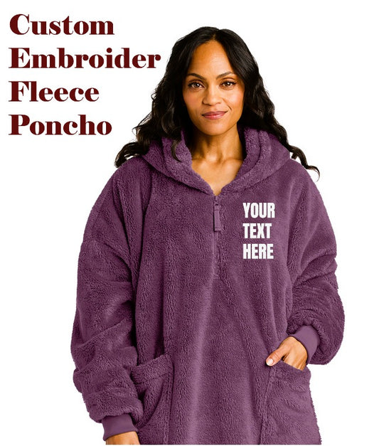 Design Your Own Embroidered Fleece Poncho