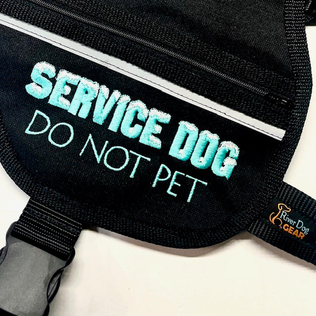 Snowflake Chill Out Ice Service Dog Pocket Vest Premade